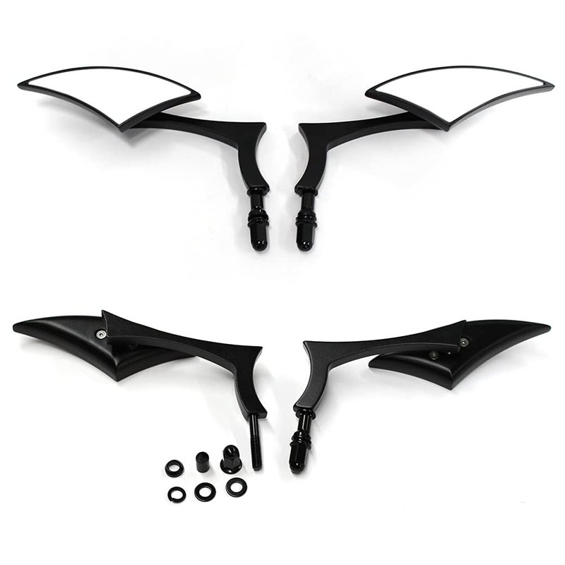 MISS MOLY Black Motorcycle Sportster Mirrors for Harley Road King Street Electra Glide Road Glide Dyna Softail Rearview 1982-2018 2019 2020 - Image 4